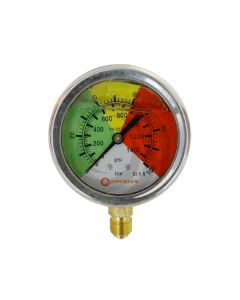 Manometro Glicerina 0-100 Bar Inox.