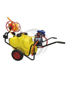 Pulverizador Carro 100 L Bencinero 20L/min Carrete 25M Lanza
