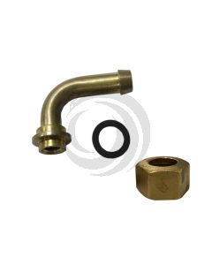 Kit Racor Curvo Bronce 3/4" Tuerca Hexagonal 3/4"