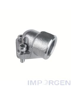 Flange Codo 90° Bomba Hidraulica 3/8" M8