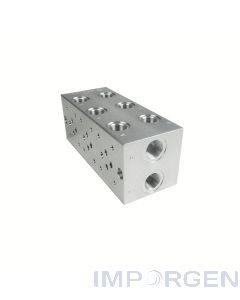 Manifold CETOP 3 Valvulas Solenoides 3 Secciones Paralelo