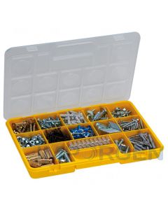 Caja organizadora ideal para organizar tornillos y pequeños objetos.
Fabricada en polipropileno de alta calidad, brindando así un cierre seguro y ordenado. Contiene 15 secciones removibles y ajustables.