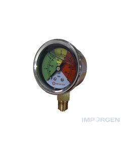 Manómetro 0-6 bar psi glicerina presión pulverización regulacion de flujo caudal agua 