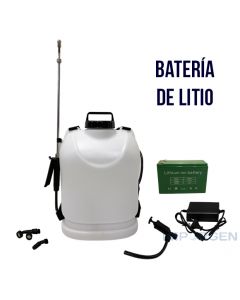 Pulverizador eléctrico 12 V Batería de Litio. Lanza metálica. Autonomía 6 horas